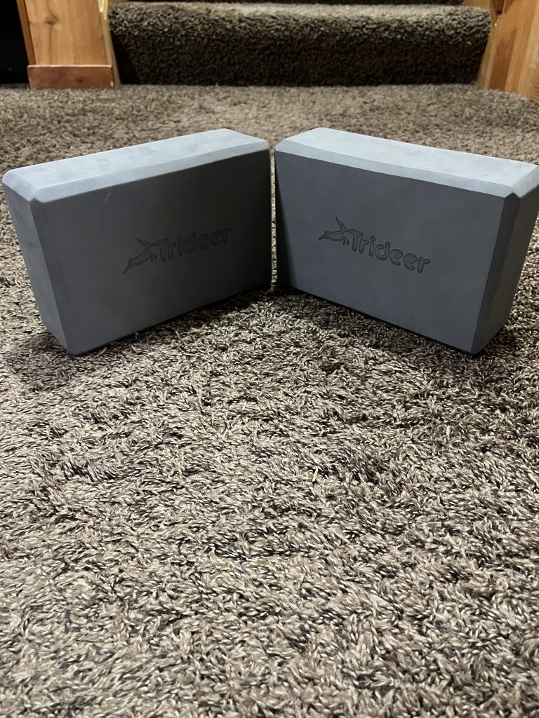 Yoga blocks, great for a variety of exercises, especially balance and stability.