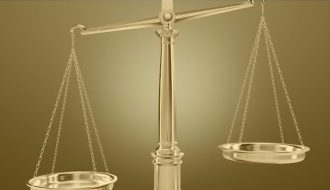 An uneven beam balance scale