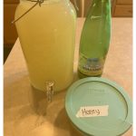 Homemade lemondade with lemon juice and honey