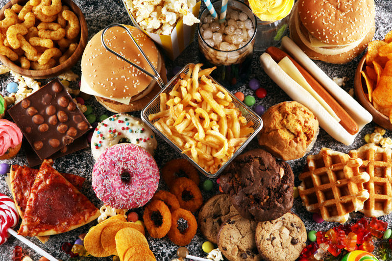 standard American diet, high in fat and sugar